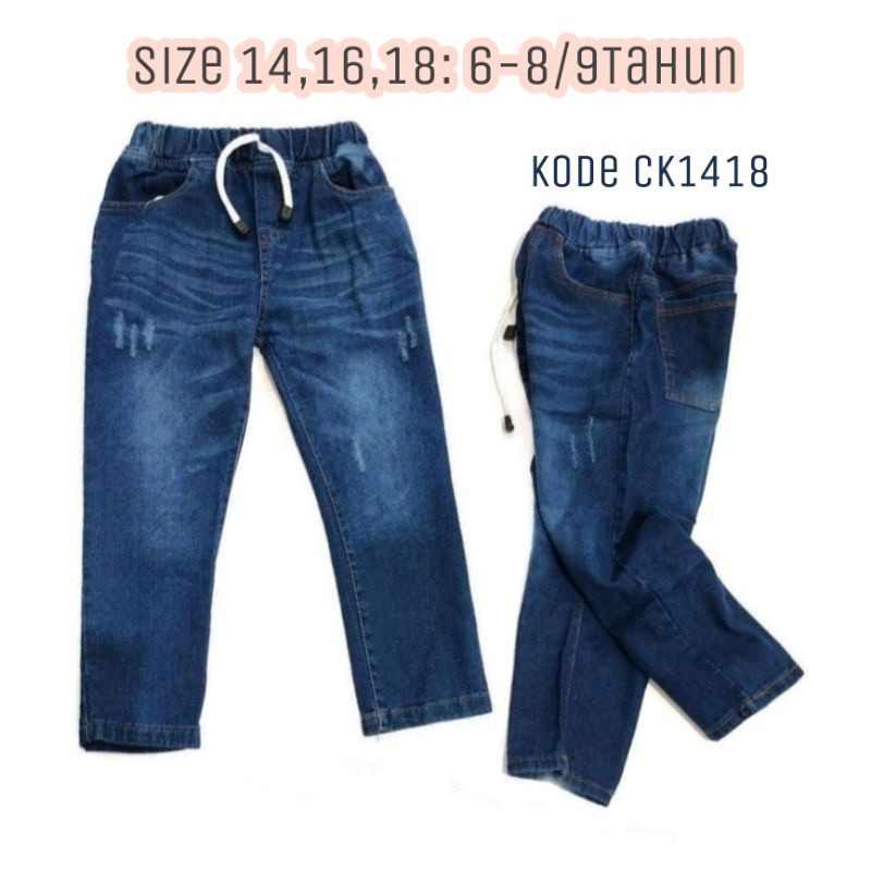 Celana Panjang Jeans Anak CK Tebal 8 9 10 Tahun