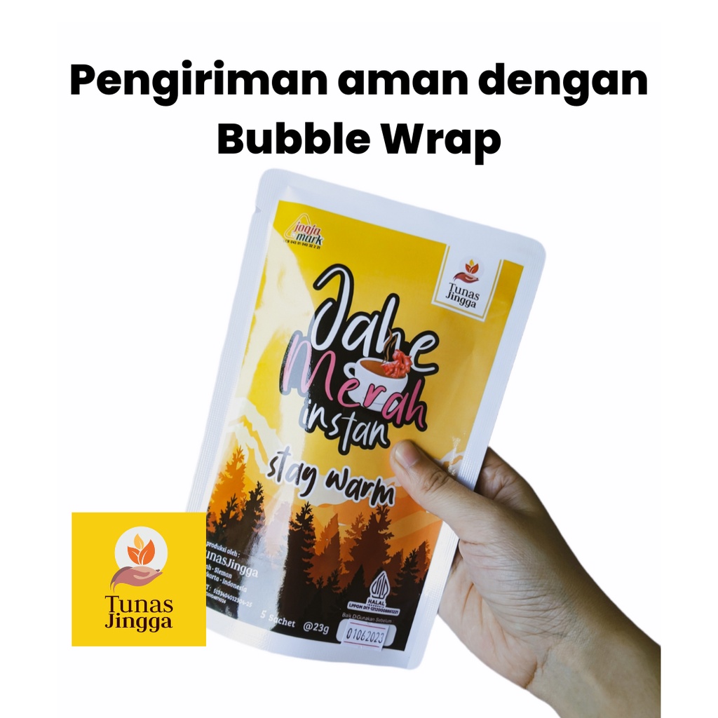 

Jahe Merah Instan Tunas Jingga Jahe Merah Bubuk Minuman Jamu Herbal Tradisional Sachet Isi 5 @23gr