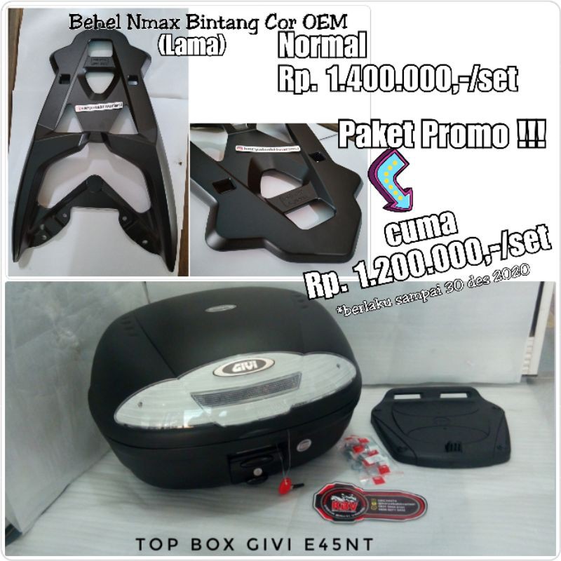 Behel Box Nmax Bintang Premium + Top Box Givi E45NT