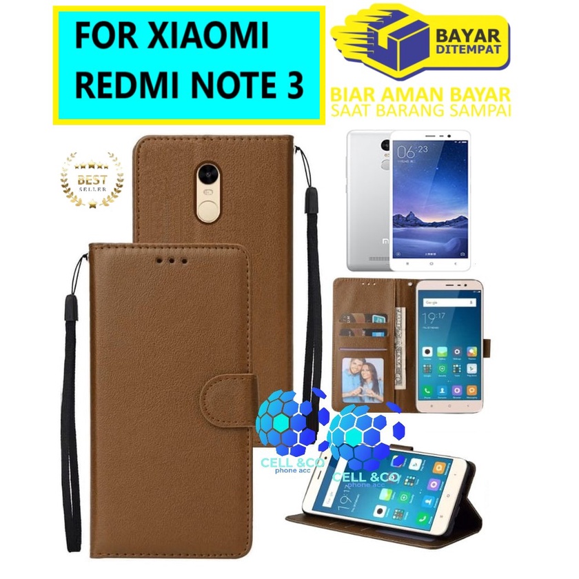 Flip cover XIAOMI REDMI NOTE 3 Flip case buka tutup kesing hp casing flip case leather wallet