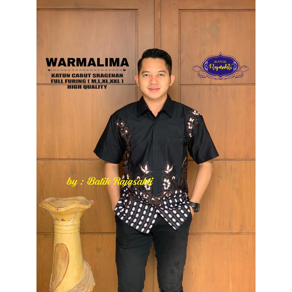 WARMALIMA RAJASAKTI KEMEJA BATIK SOLO PRIA LENGAN PENDEK LAPIS FURING ATASAN BATIK PREMIUM MODERN KATUN HALUS BAHUWIRYA  BANAMITRA BANAMITRA PUTIH BANGSAWAN BAYU PUTRA BERLIAN BIRU BHARATAYUDA BIMASENA BIRENDRA BIRU INDAH BRAHMAKERTA BRAHMAKERTA MERAH BUD