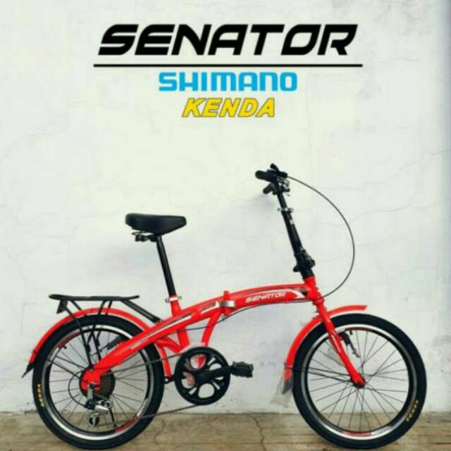 Sepeda Lipat Senator 20"  Shifter Shimano 7 Speed