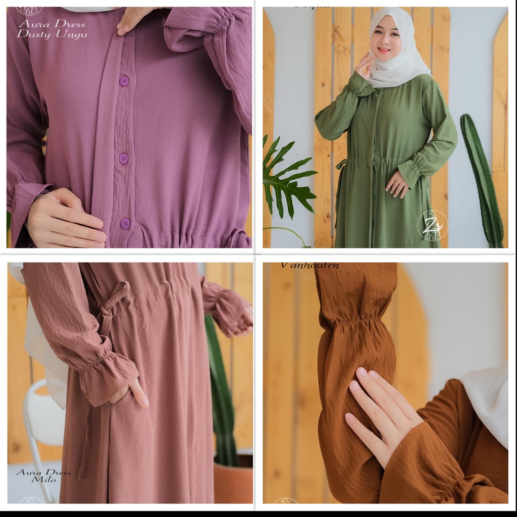 DRESS SANTORINI ARMANY HAZKIA NADYA ZR GAMIS SHIMER PESTA WANITA ZIRA KILAP MEWAH SYARI