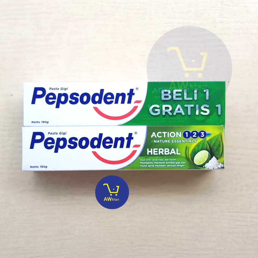 [BUY 1 GET 1] PEPSODENT  HERBAL 190gr  [BUY 1 GET 1] PASTA GIGI - PEPSODENT 190GR HERBAL