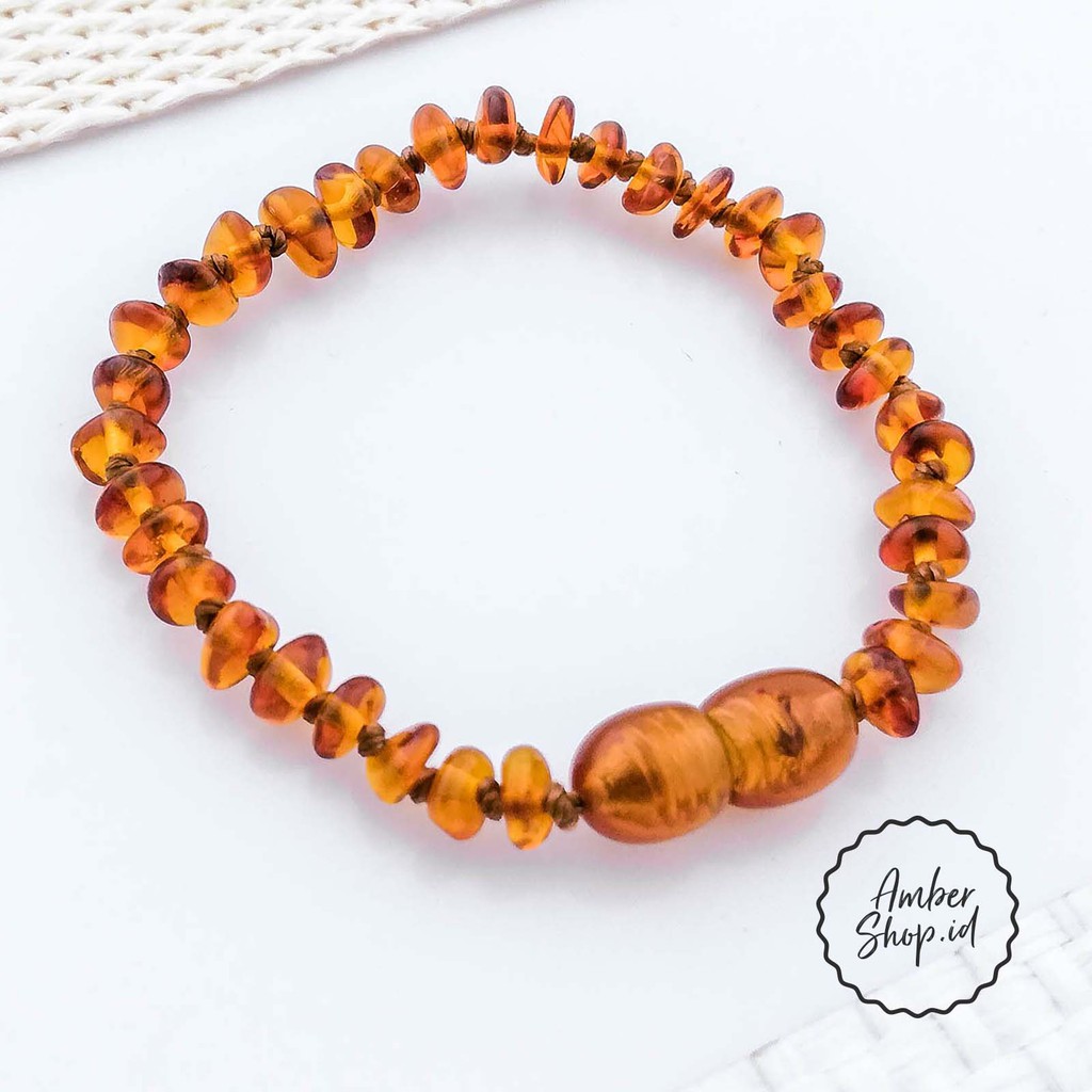 Gelang bayi Amber pereda tumbuh gigi bayi - Amber Shop AS10 (FREE GIFT)