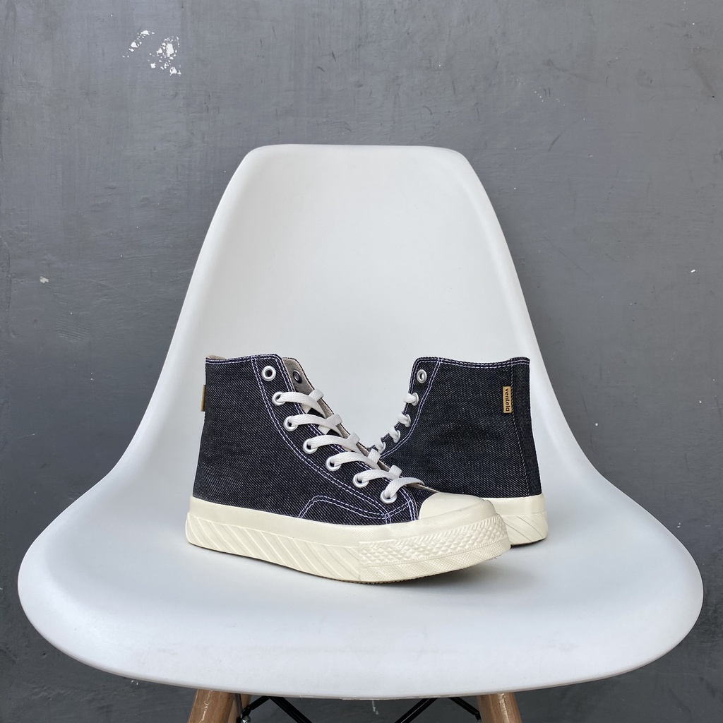 Sepatu Sneakers Ventela BTS (BT 80s) Denim Black High