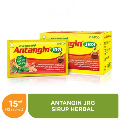 Bisa COD Antangin JRG Sirup Herbal 1 Box Isi 12 Sachet - Mengatasi Masuk Angin - Antangin JRG Syrup - Antangi