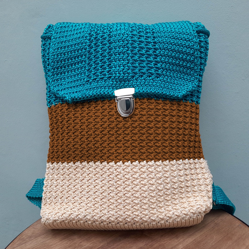 Tas Ransel Rajut Blaster - SenjabyAtsa-Toska Moka