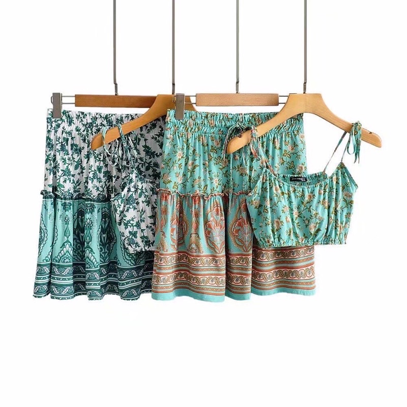 Tropical Summer Set | Set Pantai | Dress Pantai | Baju Pantai