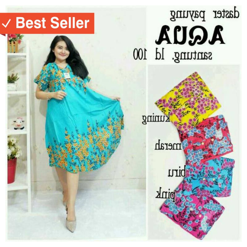 MURAH FASHION BAJU CEWEK / Daster payung aqua grosir baju murah wanita pakaian santai motif