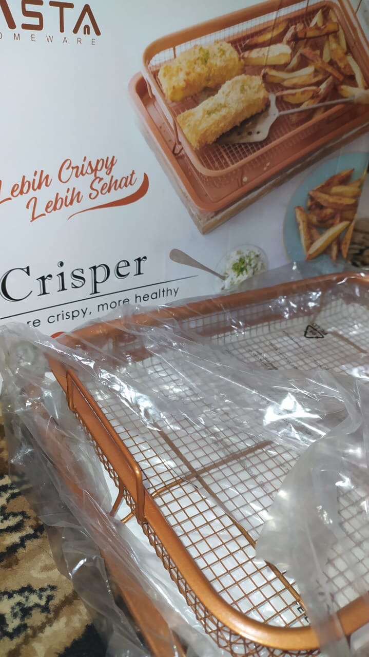 Asta Crisper Bulat - Alat Panggangan - Alat Peniris Minyak - Tirisan Minyak - Alat Pemanggang Oven