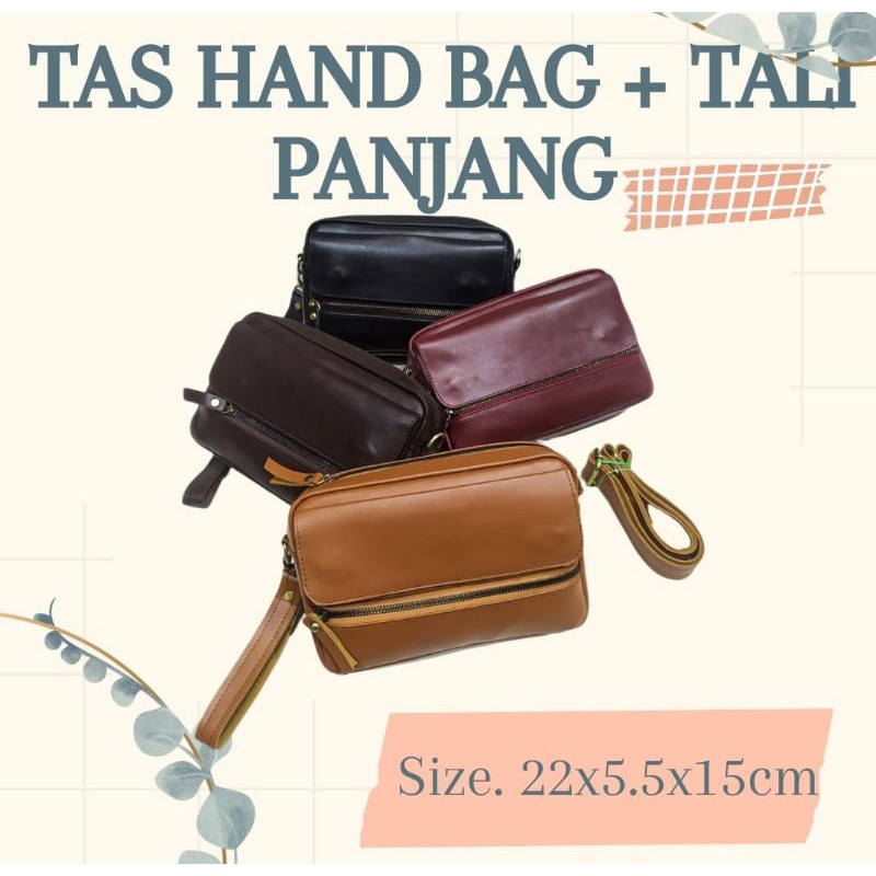 tas kulit sapi asli bahan tebal dua fungsi handbag dan selempang