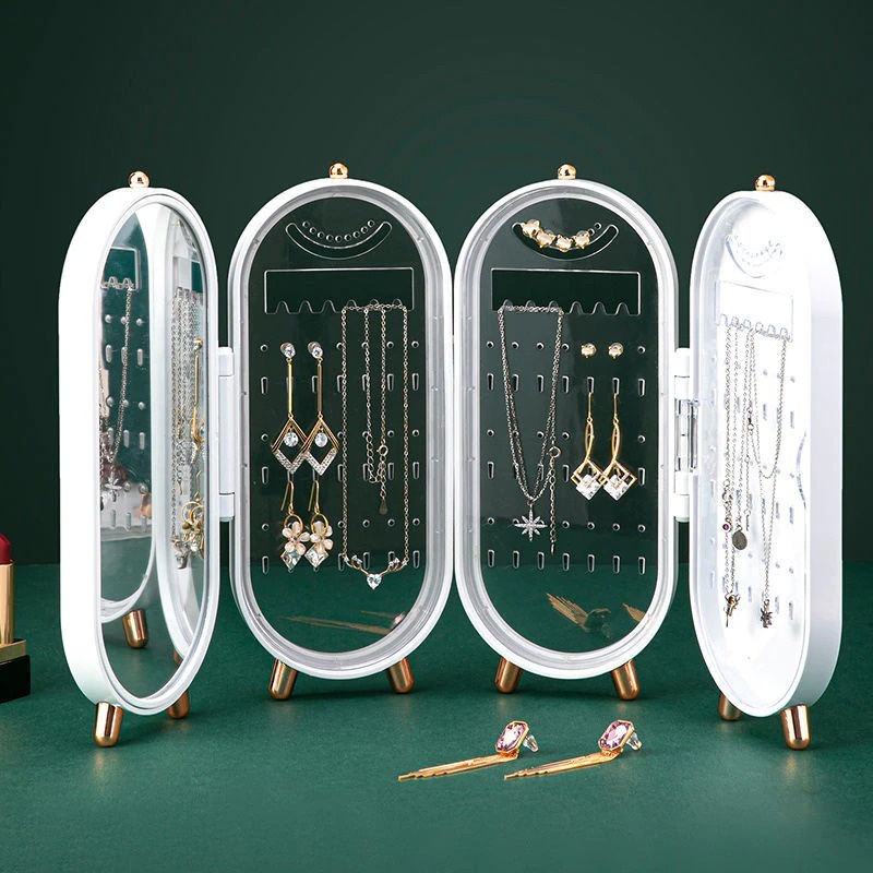 KPP1 Kotak Penyimpanan Perhiasan Kalung Anting Cincin Gelang Storage Case Jewelry Display Box Premium Set Pink Green nordic korea comparement slot akrilik elegan