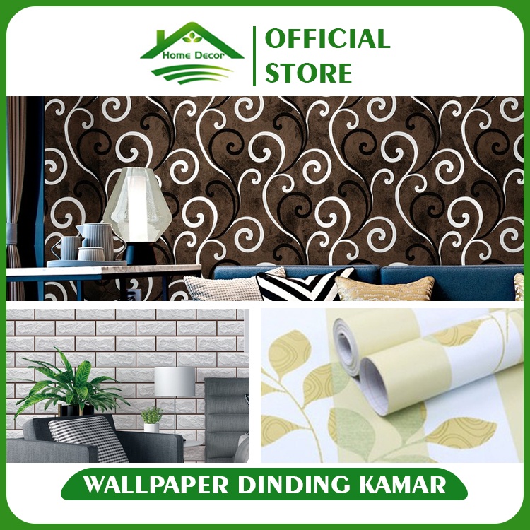 Wallpaper Dinding Kamar Tidur Stiker Dinding 3D Ukuran 45Cmx10M Wallstiker Anti Air GH Premium Wallpaper Stiker Dinding Ruang Tamu-1