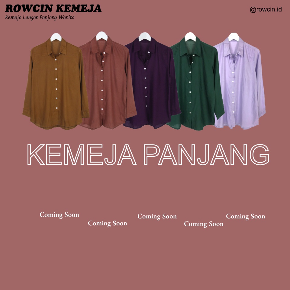 KEMEJA WANITA POLOS LENGAN PANJANG WANITA KATUN RAYON LONG SHIRT ORGANIK