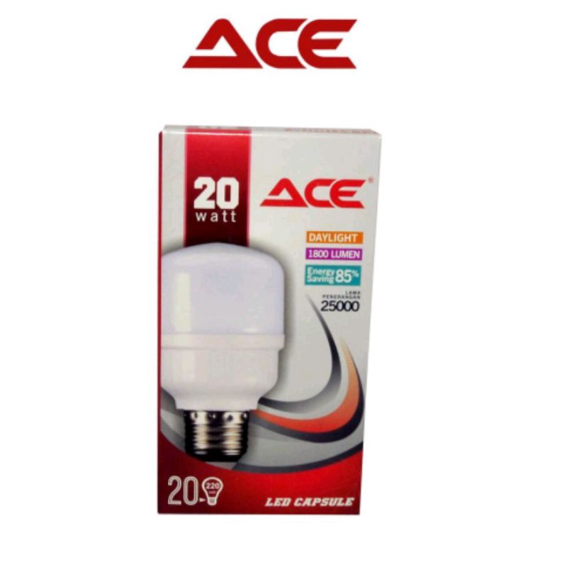 Lampu LED Murah / Lampu Led Capsule Merk ACE 5 10 15 20 watt SNI