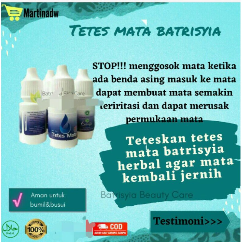 obat Tetes mata Batrisyia Herbal untuk mata minus, rabun katarak, trimbilan, merah, dan iritasi