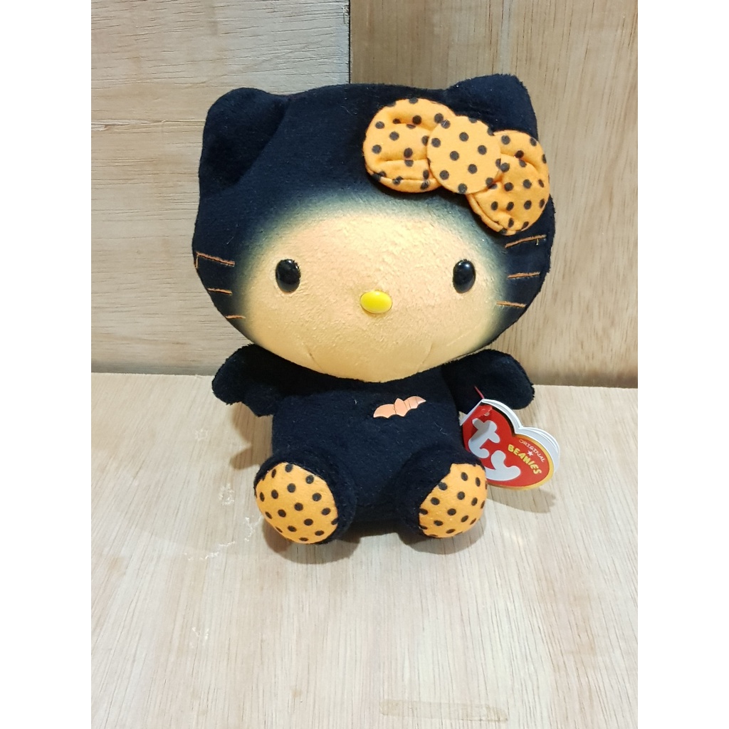Boneka Rare Hello Kitty Halloween Bat Brand Sanrio x TY Beanie Plush