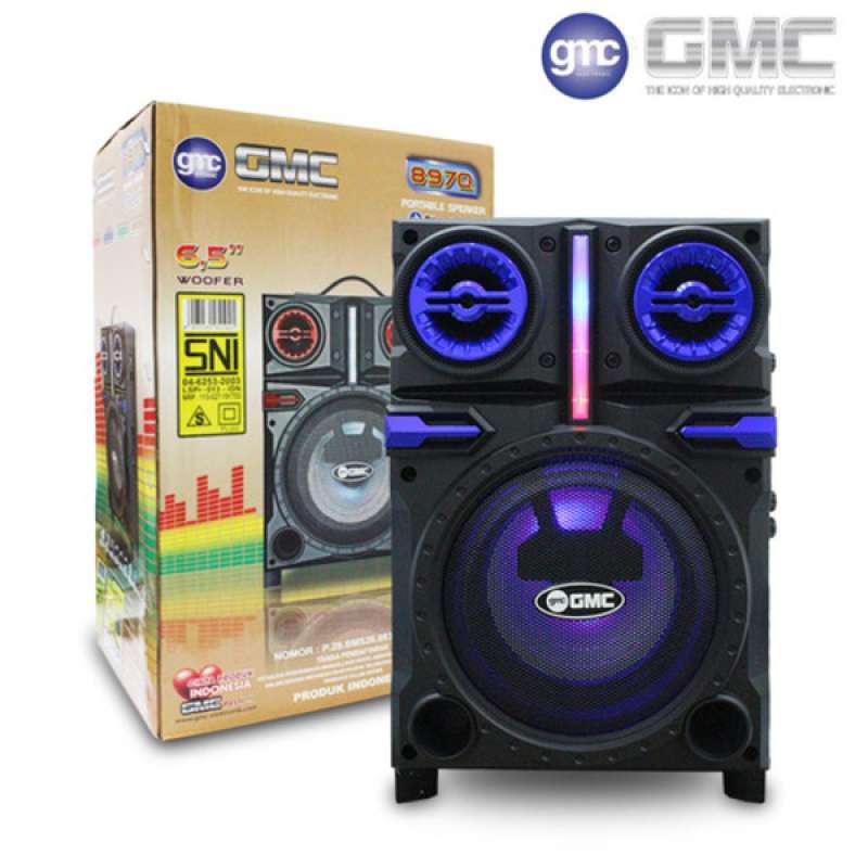 PAKET Speaker GMC 897P Speaker Bluetooth 6.5 INCH Speaker Meeting Free Mic Wireless 1 PCS