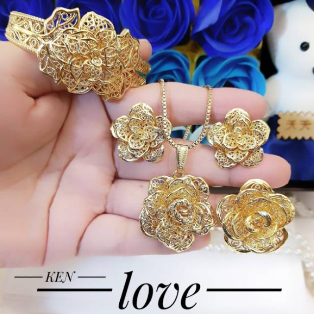 Xuping set perhiasan lapis emas 24k 806h