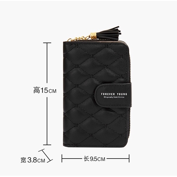 DOMPET LIPAT WANITA KECIL IMPORT PREMIUM KULIT HITAM CARNIOLA WA400B5 MINI SLOT KARTU UANG PENDEK FASHION KOREA CEWEK KEKINIAN REMAJA MURAH SIMPLE LUCU