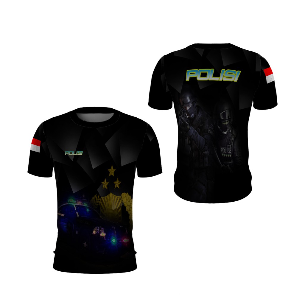 Kaos Polisi Pria | Kaos Polisi Hitam | Kaos Polisi Keren | Kaos Polisi Asli