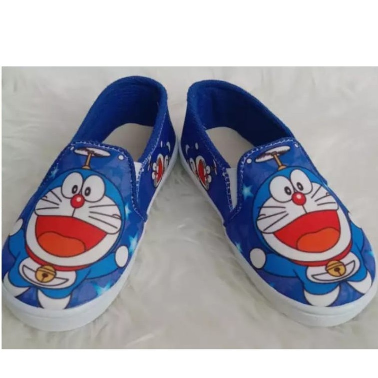 Sepatu Sneakers tanpa tali Baby/Anak Wanita Motif Doraemon