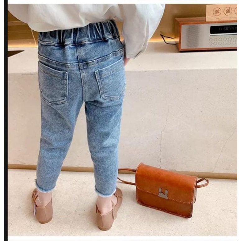 Celana Jeans Anak perempuan / Jeans kupu kupu