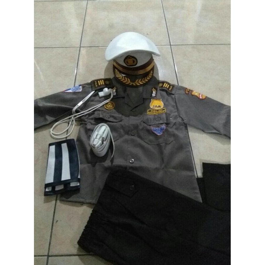 UPDATE STOCK SERAGAM ANAK JENDERAL POLISI LAKI LANTAS UKURAN 5-6 L BAJU KARNAVAL MURAH PROMO