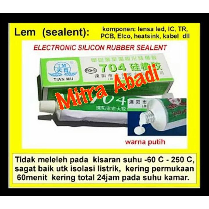 

TERMURAH THERMAL GLUE + SEALANT SILICONE GREASE TIAN MU PUTIH/WHITE
