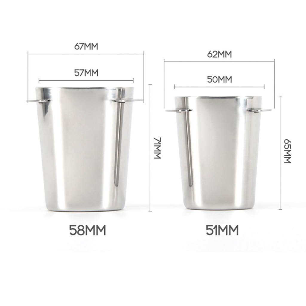 Lanfy Dosing Cup Tempat Makan Bubuk Barista Stainless Steel Anti Korosi Anti Karat Espresso Maker