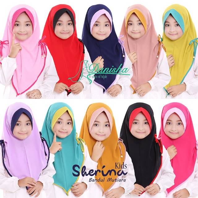 Serut KEPANG ANAK KOMBINASI Annindya Kerudung Jersey Zoya 2Tone Jilbab Instand Two ToneHijab Anindya