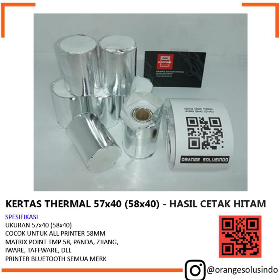 

KERTAS THERMAL UKURAN 57x40 - KERTAS THERMAL UKURAN 58x40