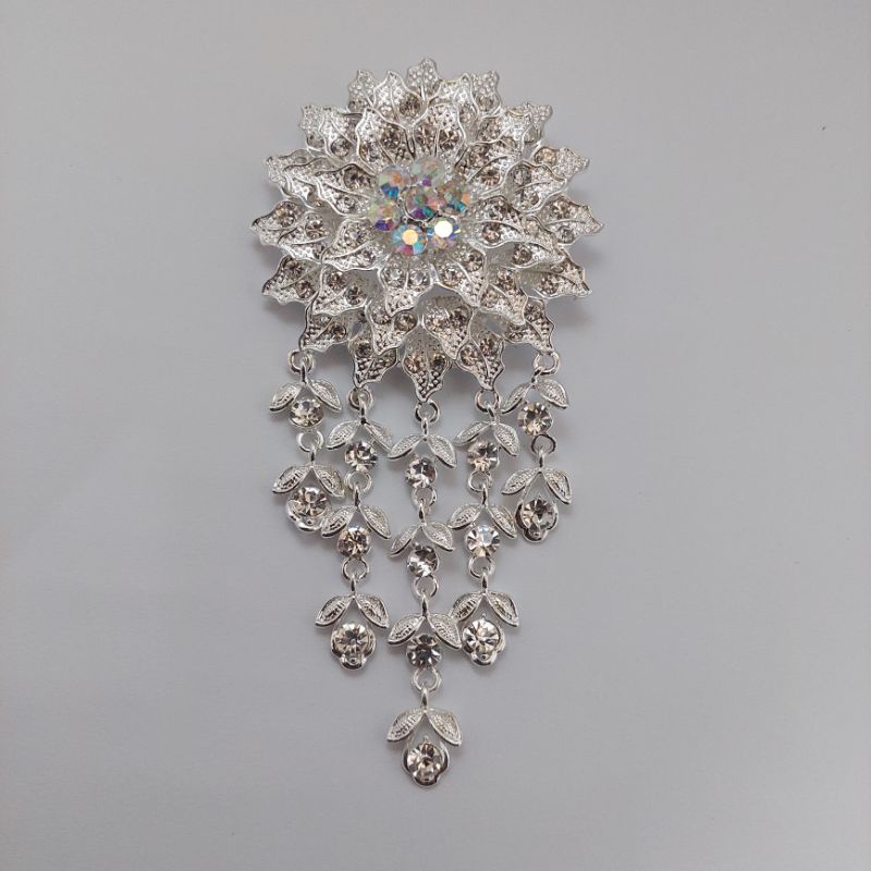 Bros kebaya Bros mata bros kutubaru Bros kebaya bunga-C putih