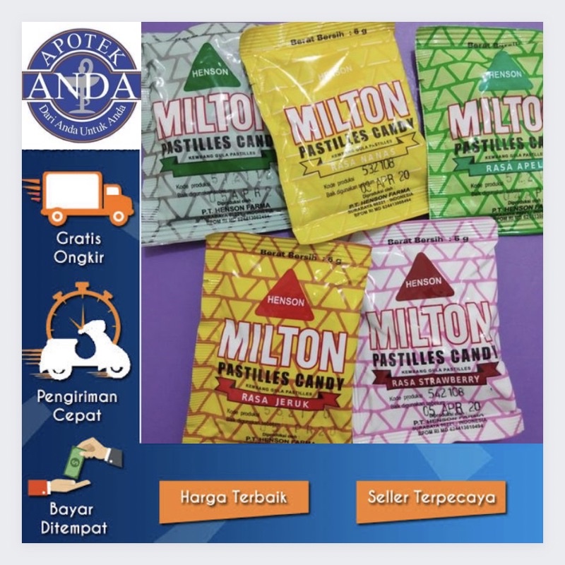 

Permen Milton Pastilles Sachet Eceran