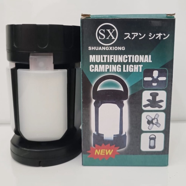 [BAYAR DI TEMPAT] LAMPU CAMPING SHUANGXIONG MULTIFUNCTIONAL RECHARGEABLE CAMPING LAMP