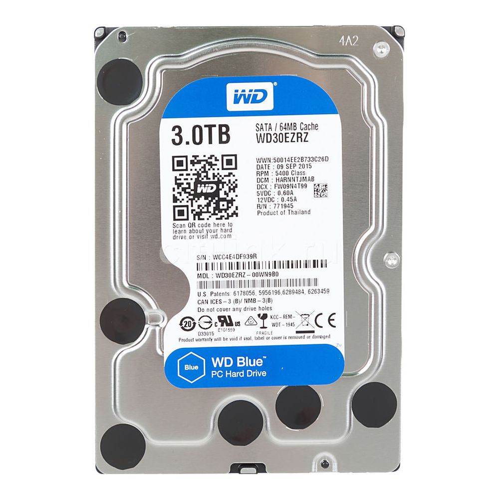 WD Blue 3TB Desktop 3.5-inch Hard Drives - WD30EZRZ
