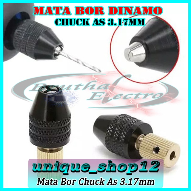 Chuck Mata Bor Drill As Shaft 3.17mm Quick Change 0.3-3.5mm
