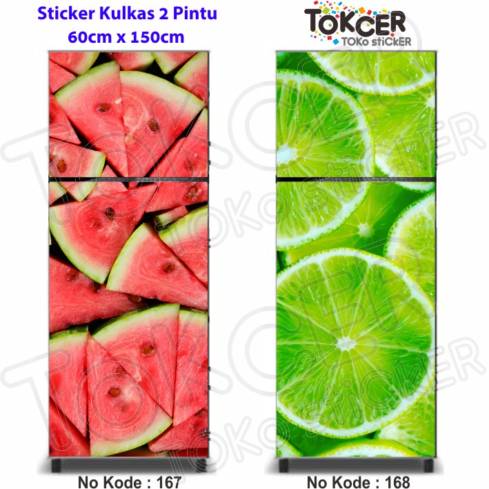 Stiker Kulkas 2 Pintu Buah