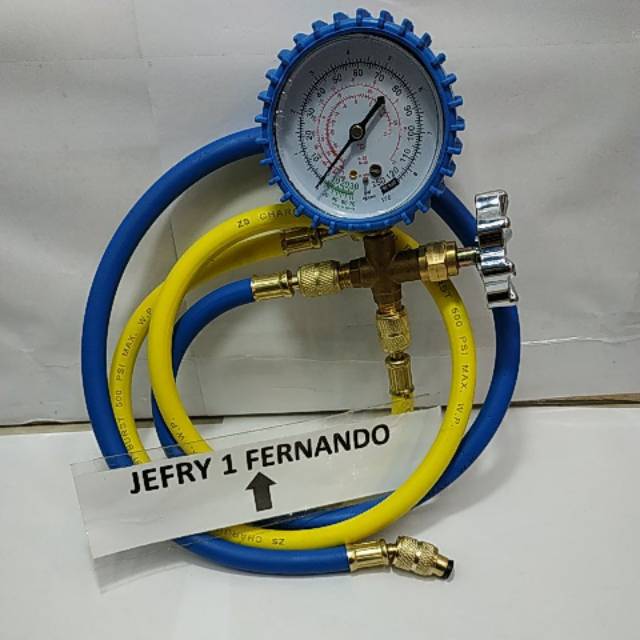 Testing Manifold single R22 R134a non sighlas + selang R22 ac PAKET ALAT ISI PREON