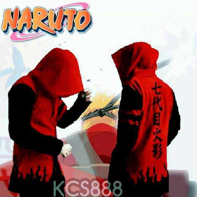 JAKET JUBAH ANIME NARUTO SAGE MODE RED HOKAGE KEREN