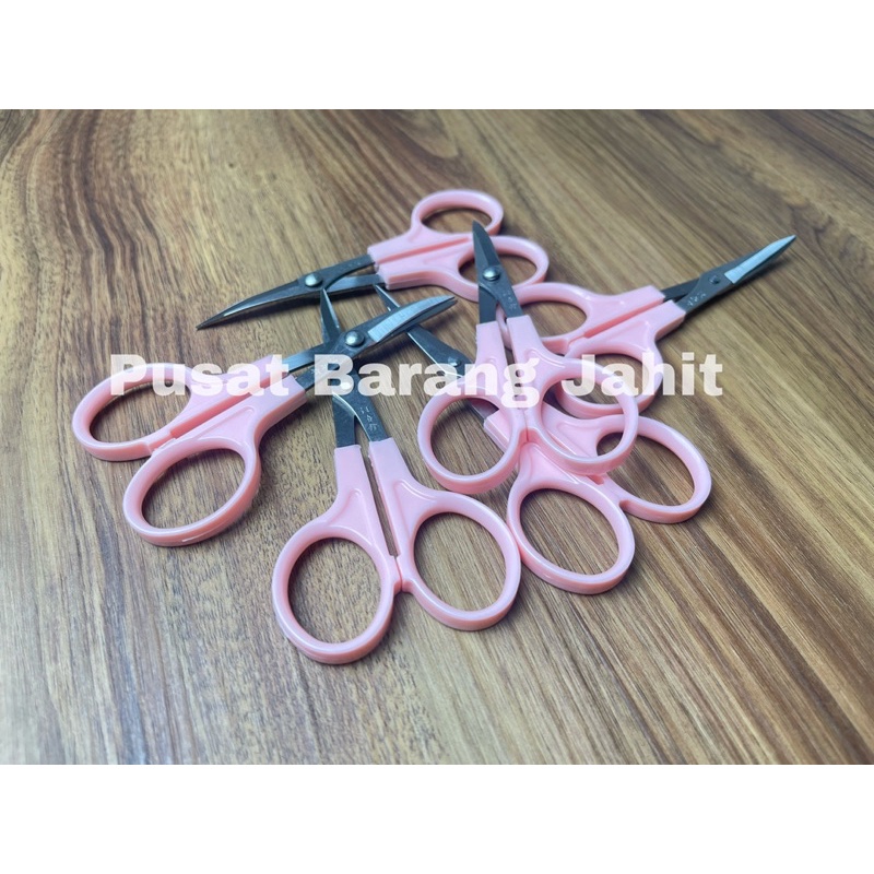 Gunting bordir lengkung Ukuran 4.5&quot; Pink WWQ