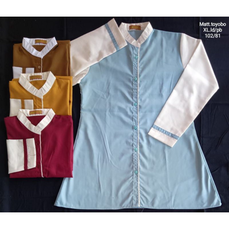 TUNIK SANTRI PUTRI LENGAN PUTIH - BAJU ATASAN SANTRI TUNIK TOYOBO  // ATASAN SANTRI PUTRI