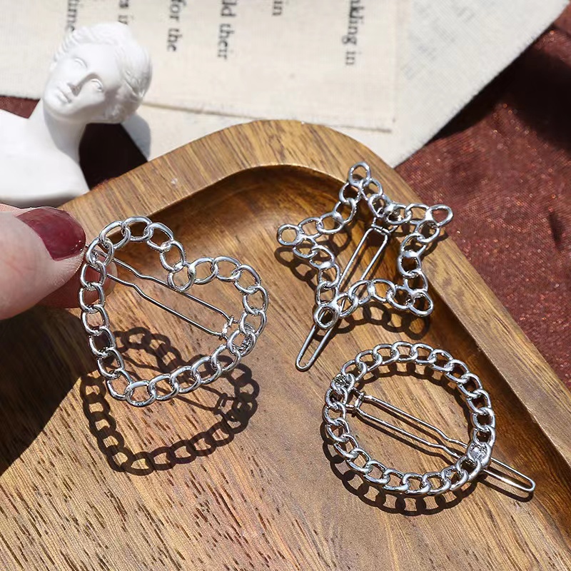 Jepit Rambut Wanita Korea Geometri Bahan Alloy Hairpin Fashion Korea