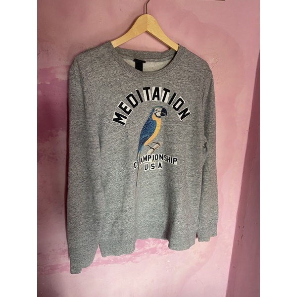 crewneck H&M meditation championship usa size