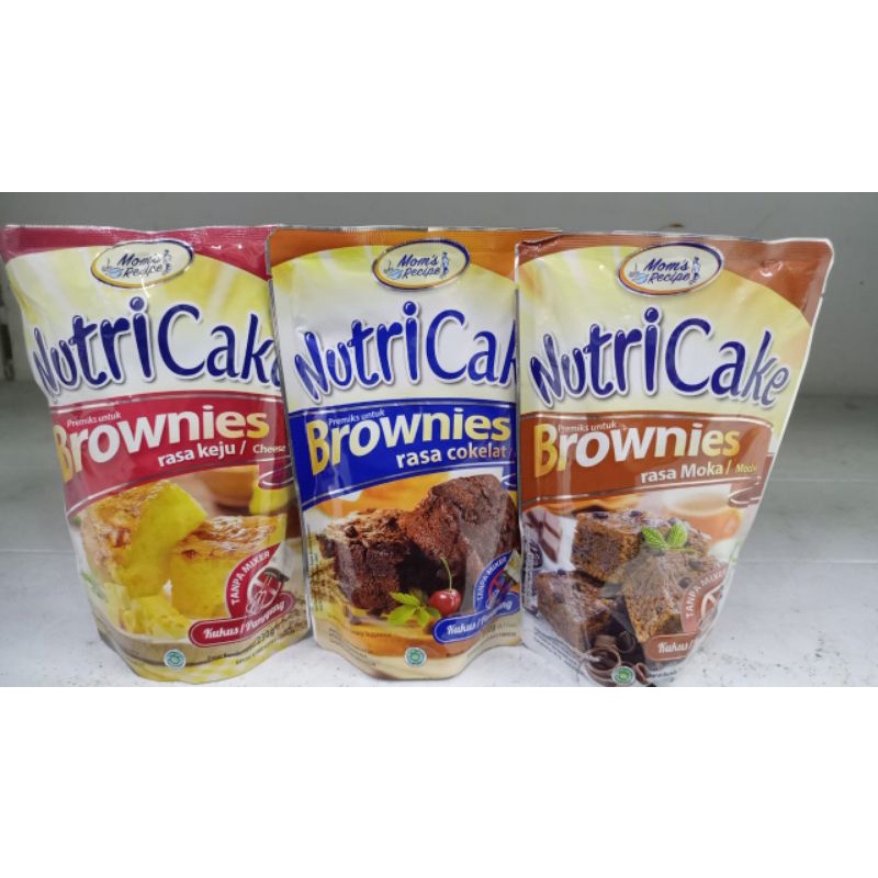 

Nutricake Brownie Rasa Moka, Keju, Coklat 230g