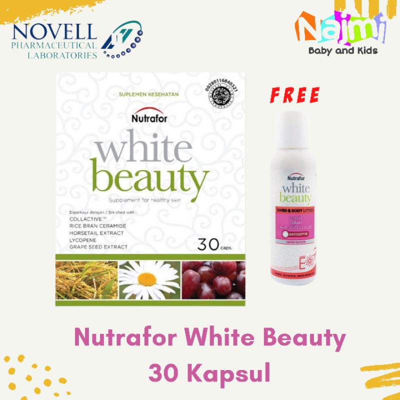 NUTRAFOR White Beauty 30 Kapsul / Suplemen Kesehatan Kulit Free Hand Body Antiseptic