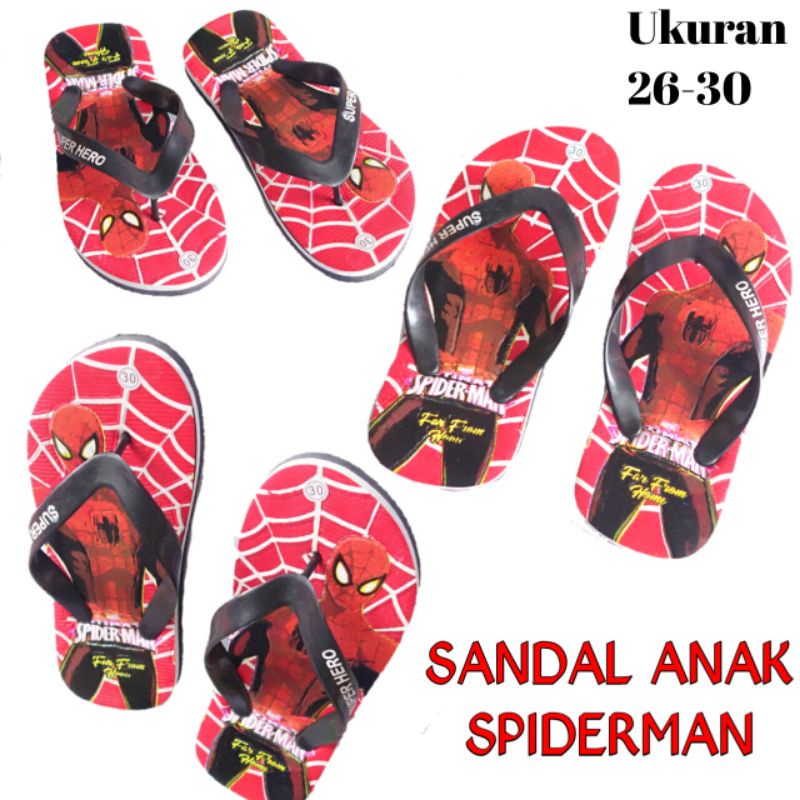 Sandal Anak Laki - Laki Karakter Spiderman Sandal Karakter Anak Murah