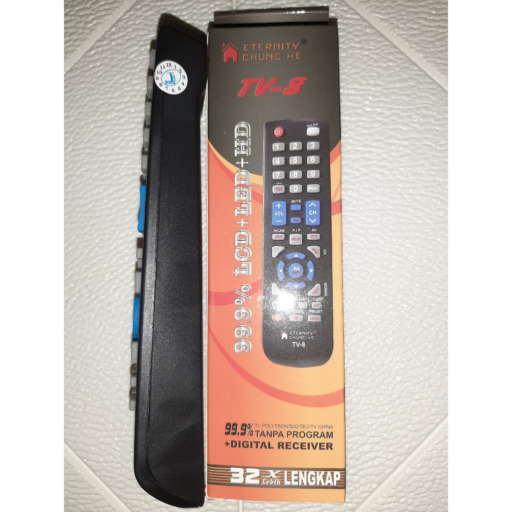 Remot Remote Multi TV Tabung LCD LED +Digital Receiver Parabola TV 8