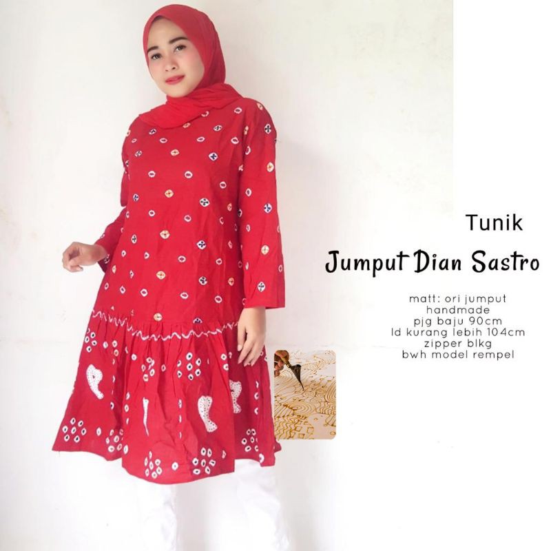 Tunik Jumputan Batik Kalimataya Dress Kain Ikat Dress Wanita Gsmis Shopee Indonesia